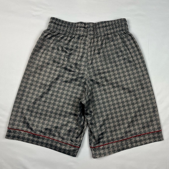 Nike Lebron James Mens Houndstooth Basketball Shorts Sz Medium Y2K Grey/Red C2 - Picture 2 of 9